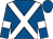 Royal blue, white cross belts and armlets (Mr P I Harker)