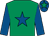 Emerald green, royal blue star and sleeves, royal blue cap, emerald green star (Tracy Waggott And Sally Booth)