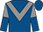 Royal blue, grey chevron, grey and royal blue halved sleeves (Mr Paul Turner)