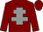 Maroon, grey cross of lorraine (Mr David Bartlett)