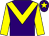 Purple, yellow chevron, sleeves and star on cap (Mr Ray Craggs)