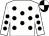 White, black spots, black and white quartered cap (Mr D C Batey & Mr Foster Watson)
