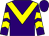 Purple, yellow chevron, chevrons on sleeves (Mrs Mary Winetroube & Thoroughbred Hom)