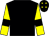 Black, yellow sleeves, black armlets, black cap, yellow stars (Johnnie Delta Racing)