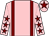 Pink, maroon braces, pink sleeves, maroon stars, pink cap, maroon star (Let Us Do Lunch Partnership)