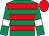 Emerald green, red hoops, emerald green sleeves, white armlets, red cap (Cooke & Millen)