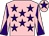 Pink, purple stars, diabolo on sleeves and star on cap (Barry Fulton & Mrs Angela Hart)