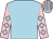 Light blue, pink sleeves, light blue diamonds, light blue and pink striped cap (The Second Chancers)