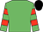 Jade green, flame hooped sleeves, black cap (Habton Racing)