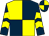 Yellow and dark blue (quartered), dark blue and yellow chevrons on sleeves, quartered cap (Stephen Sugden And Ryder Sugden)