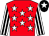 Red, white stars, white and black striped sleeves, black cap, white star (Mr Graham Wilson)