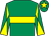 Emerald green, yellow hoop, diabolo on sleeves and star on cap (Wessex Racing Club)