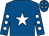 Royal blue, white star, royal blue sleeves, white spots, royal blue cap, white stars (Brian's Mates)