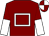 Maroon, white hollow box, halved sleeves, quartered cap (The Dare Family)