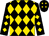 Black, gold diamonds, diamonds on sleeves (Jockey Club Ownership (sw 2020) Limite)