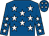 Royal blue, white stars (J J Lambe)