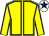 Yellow, dark blue seams, white cap, dark blue star (S Lucey)