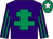 Purple, emerald green cross of lorraine, striped sleeves, emerald green cap, white star (Ms Karen O'driscoll)