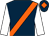 Dark blue, orange sash, white sleeves, dark blue cap, orange diamond (Eaton Lady Partnership)