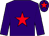 Purple, red star, purple cap, red star (Miss E Hamilton)