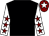 Black, white sleeves, maroon stars, maroon cap, white star (The Sting Syndicate)