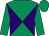 Emerald green and purple diabolo, emerald green sleeves and cap (Dearing Plastics Ltd & Partner)
