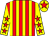 Red and yellow stripes, yellow sleeves, red stars, yellow cap, red star (Curzon House Partnership & Friends)