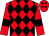 Red and black diamonds, red sleeves, black armlets and diamonds on cap (Mr M J Macleod)