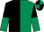 Black and emerald green (halved), halved sleeves, quartered cap (Mr Chris Grant)