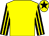 Yellow, black and yellow striped sleeves, yellow cap, black star (The Sting Partnership)