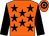 Orange, black stars and sleeves, hooped cap (Jacobs And Macconnachie)