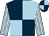 Dark blue and light blue (quartered), light blue and white striped sleeves (Hedley, Little, Sharkey & Tomkins)