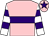 Pink, purple hoop, white and purple hooped sleeves, pink cap, purple star (Mrs Amanda Julia Johnson)
