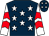 Dark blue, white stars, white and red chevrons on sleeves (Wild West Racing)