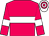 Cerise, white hoop and armlets, white and cerise hooped cap (The Beija Flor Syndicate)