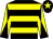 Black, yellow hoops, yellow and black diabolo on sleeves, black cap, yellow star (Mr Phil Kelly)