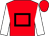 Red, black hollow box, white sleeves (Bpc, Taylor & Young)