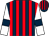 Dark blue and red stripes, white sleeves, dark blue armlets (Staverton Owners Group)