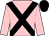 Pink, black cross belts and cap (Mrs Christine Dunnett)