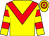 Yellow, red chevron, hooped sleeves and cap (The Azza Chance Syndicate)