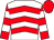 White, red chevrons, red and white hooped sleeves, red cap (Clare Salmon & Gary Moore)