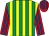 Emerald green and yellow stripes, red and royal blue striped sleeves and cap (Mr Alan S Clarke)