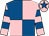 Royal blue and pink (quartered), pink and royal blue hooped sleeves, pink cap, royal blue star (Mrs C Dickin & The Some Finish Partner)