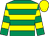 Emerald green & yellow hoops, yellow cap (Declan O'Keeffe)