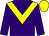 Purple, yellow chevron, yellow cap (Luke McMahon)