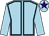 Light blue, dark blue seams, light blue sleeves, light blue cap, purple star (S R B Crawford)