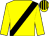 Yellow, black sash, striped cap (Mrs T Hyde)