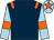 Dark blue, orange epaulettes, light blue sleeves, orange armlet, light blue cap, orange star (M Anthony Murphy & Walter Murphy)