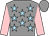 Grey, light blue stars, pink sleeves, grey cap (Mark A Kavanagh)