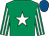 Emerald green, white star, striped sleeves, royal blue cap (Scrub A Dub Dub Syndicate)